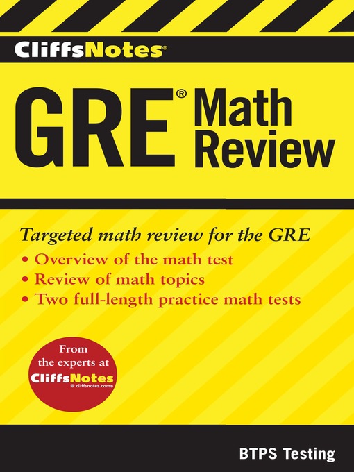 Title details for CliffsNotes GRE Math Review by BTPS Testing - Available